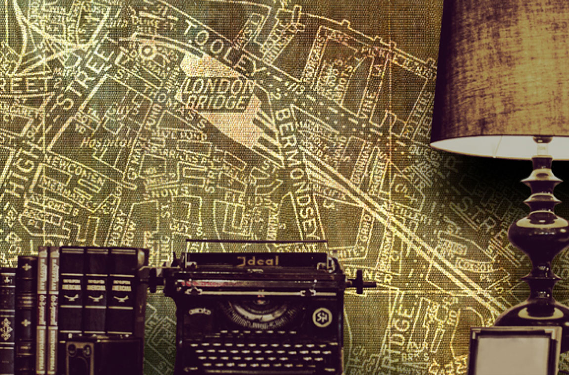 Switchscene | Commercial Wallpaper | Typewriter and Map
