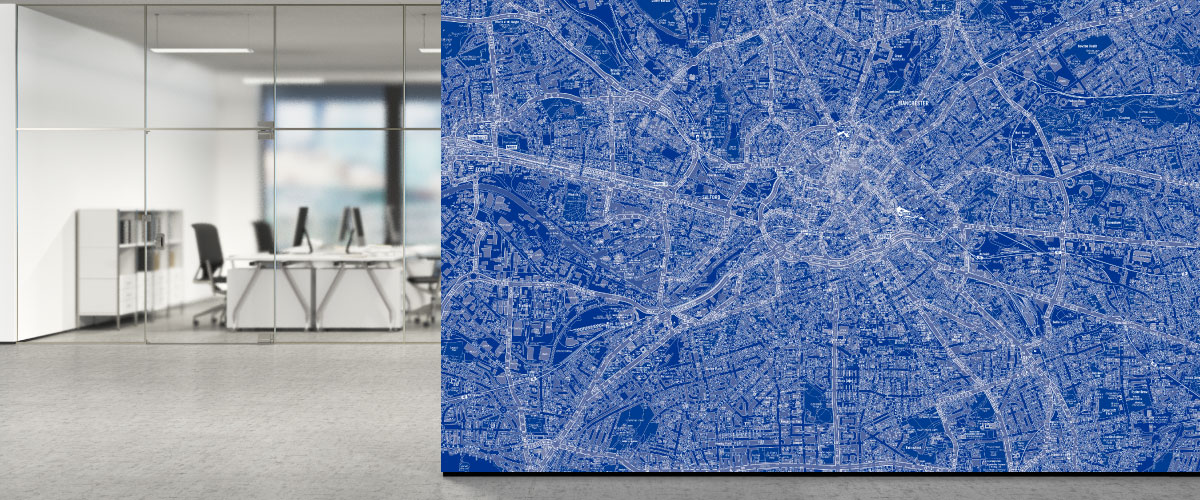 Switchscene | Commercial Wallpaper | Blue Map